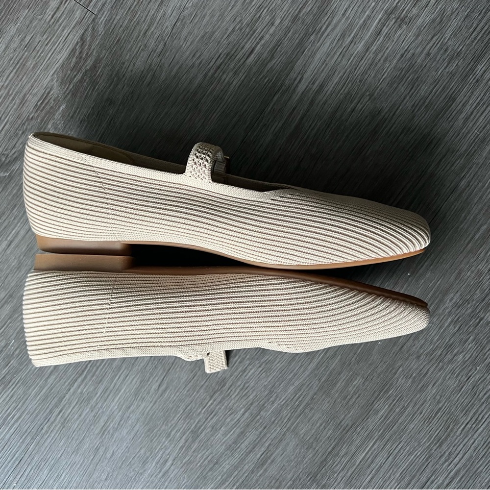 Vivaia Margot Square Toe Mary Jane Flat in Almond Women's Shoe Size 40 - Picture 8 of 8
